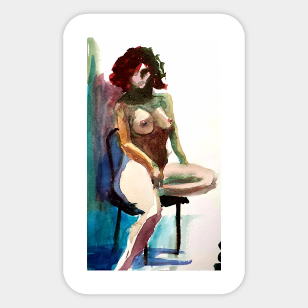 figure painting nude 1 Sticker by HeohKim